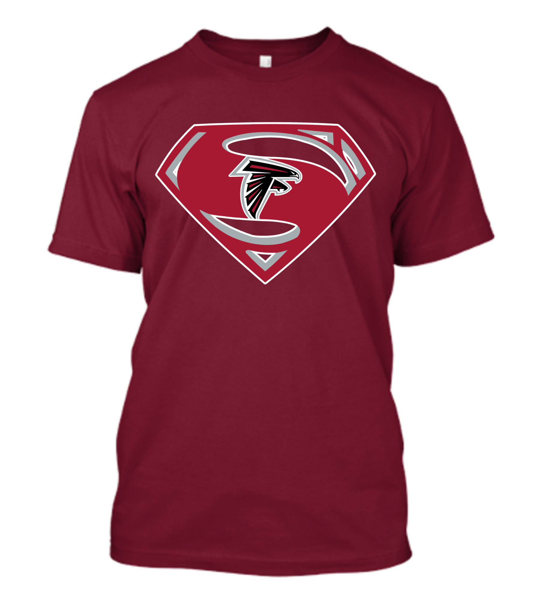 Atlanta Falcons Super Man Logo Combination T-Shirt
