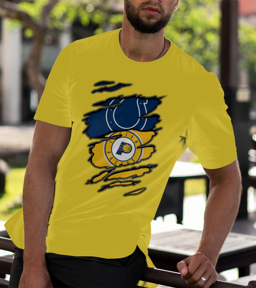 Indianapolis Colts Pacers Logos Collaboration T-Shirt