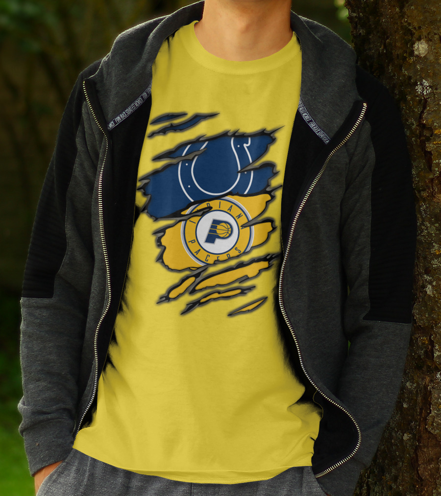 Indianapolis Colts Pacers Logos Collaboration T-Shirt