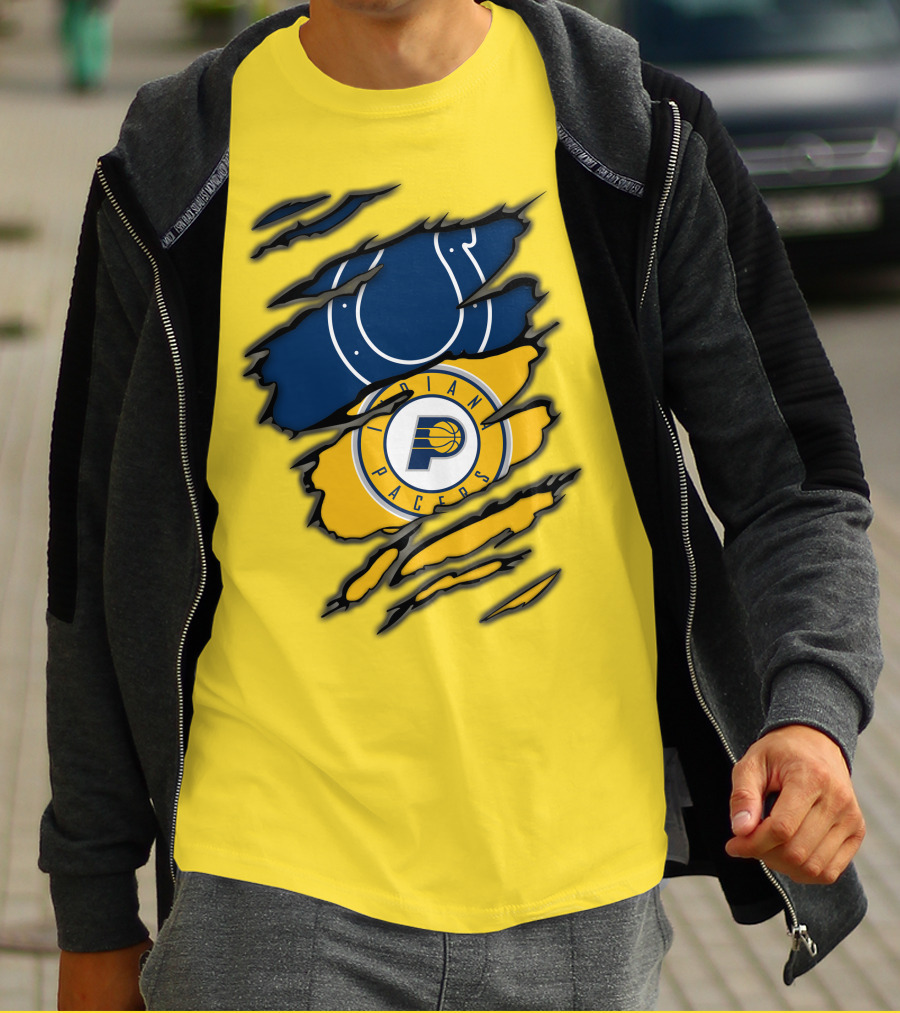 Indianapolis Colts Pacers Logos Collaboration T-Shirt