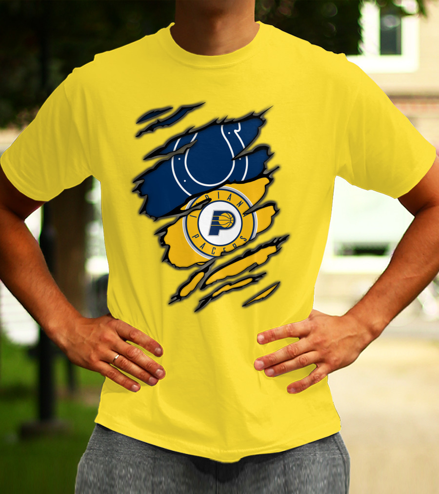 Indianapolis Colts Pacers Logos Collaboration T-Shirt