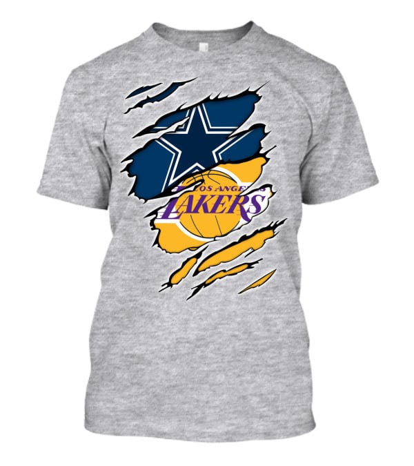 Dallas Cowboys Los Angeles Lakers Logo Mashup T-Shirt