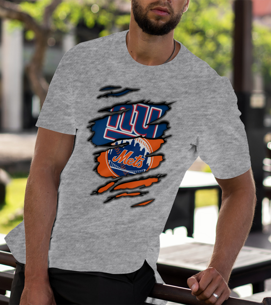New York Giants Mets Crossover Claw Marks T-Shirt