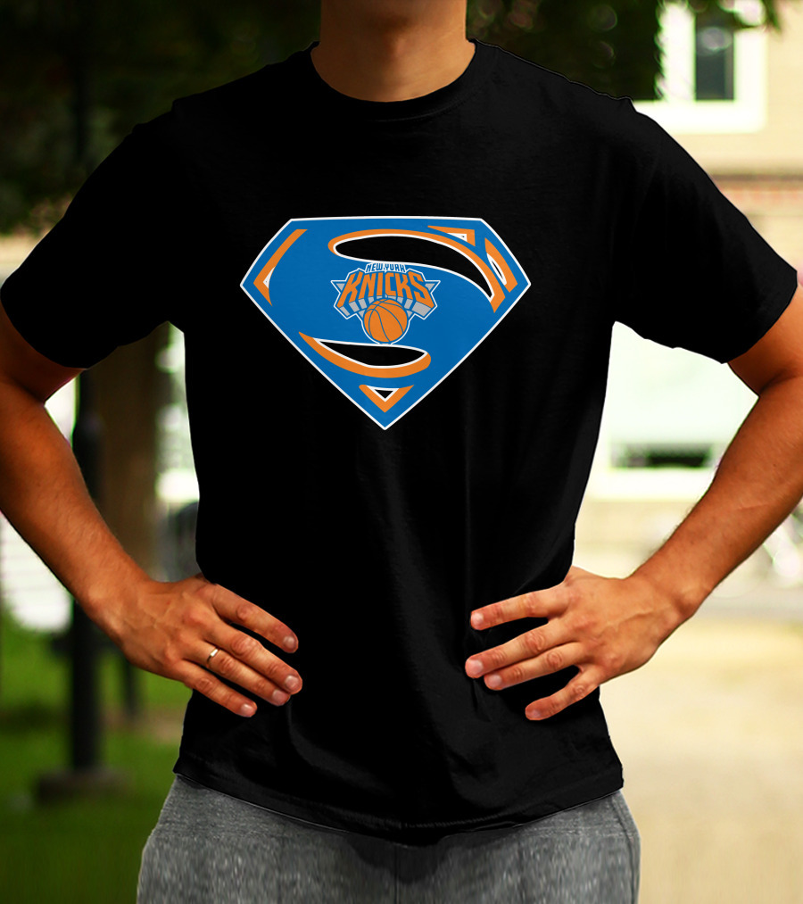New York Knicks Superman Logo Basketball T-Shirt