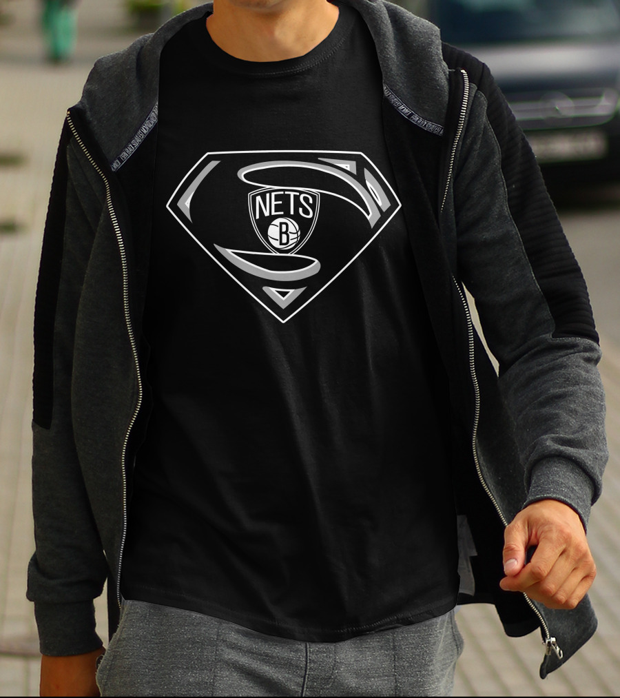 Nets Superman Logo Combination T-Shirt