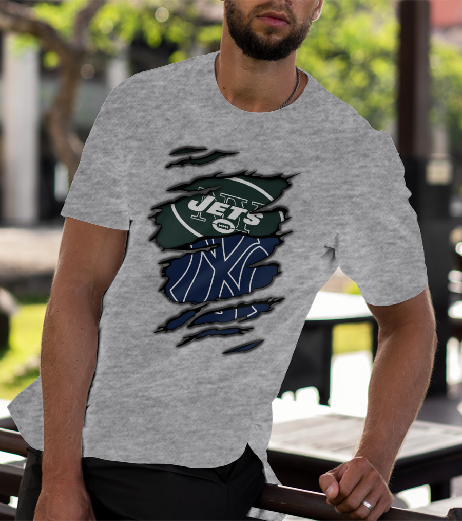 Jets Yankees Ny Football Baseball Logos T-Shirt