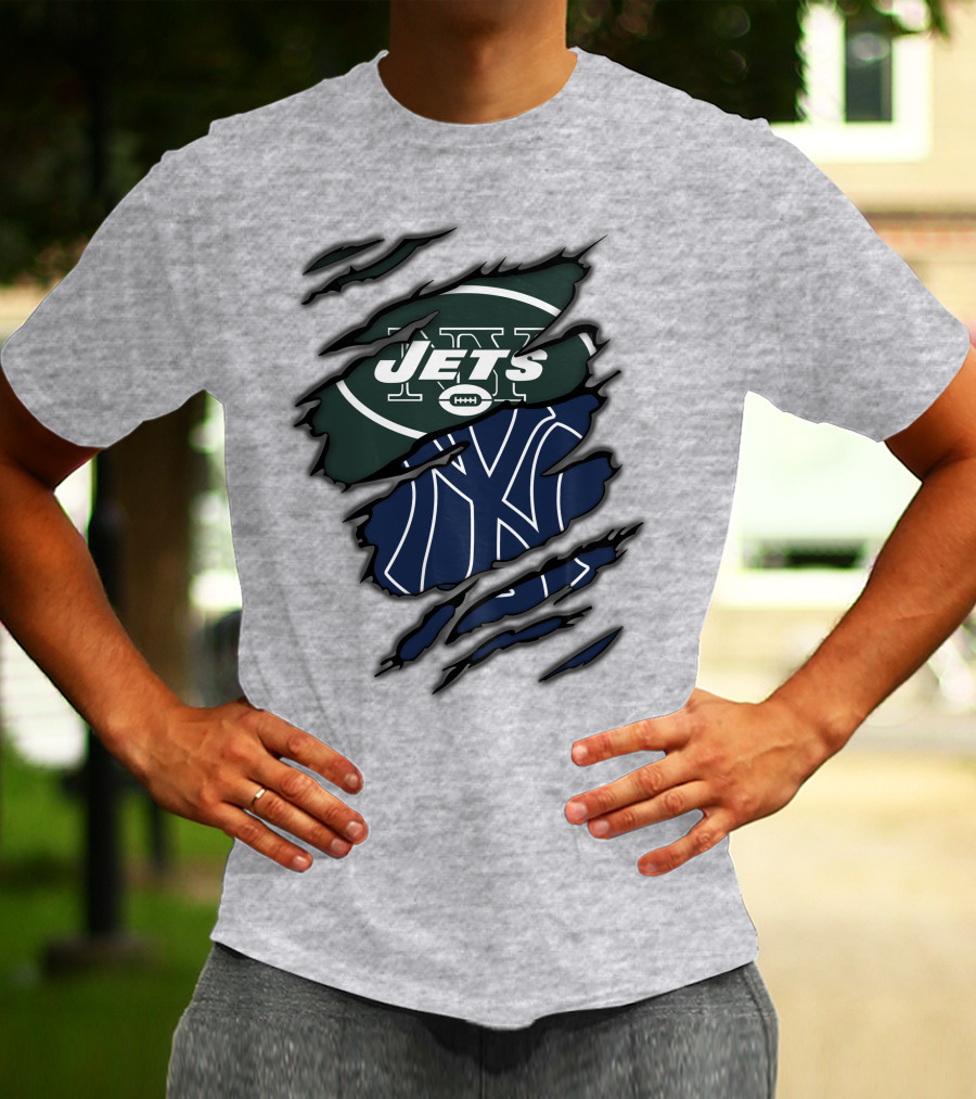 Jets Yankees Ny Football Baseball Logos T-Shirt