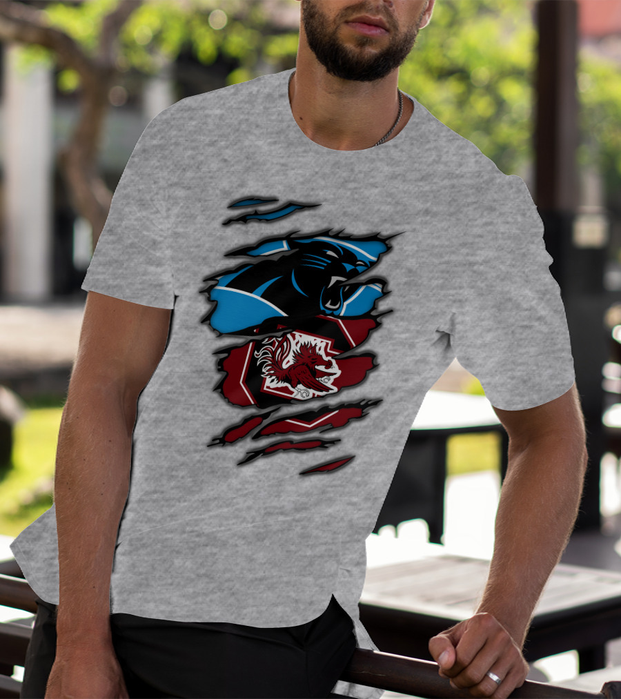 Panthers Gamecocks Claw Mark Fusion T-Shirt