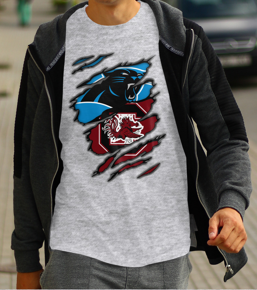 Panthers Gamecocks Claw Mark Fusion T-Shirt