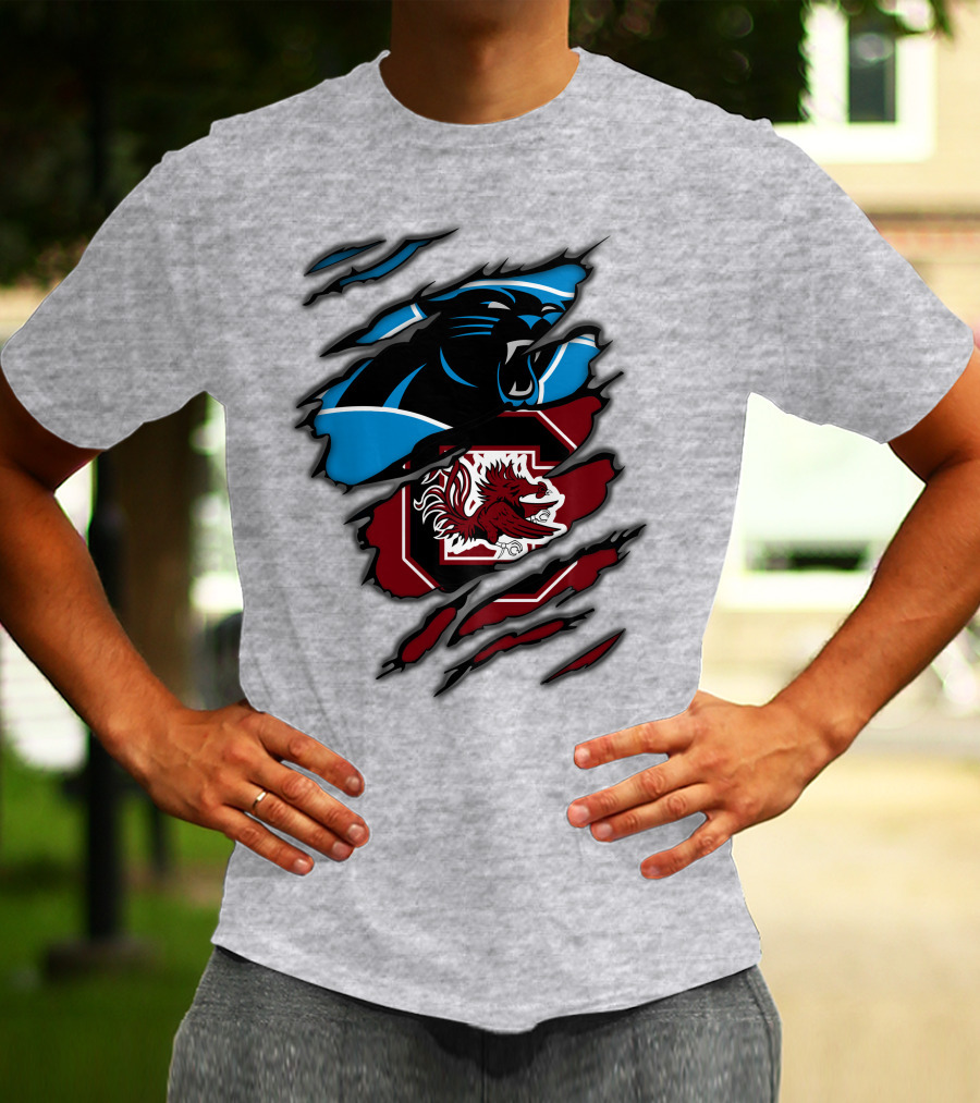 Panthers Gamecocks Claw Mark Fusion T-Shirt