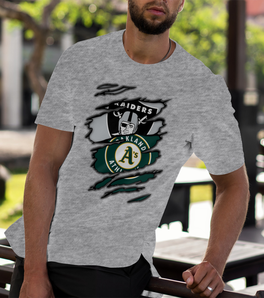 Raiders Oakland Athletics A's Logo Crossover T-Shirt