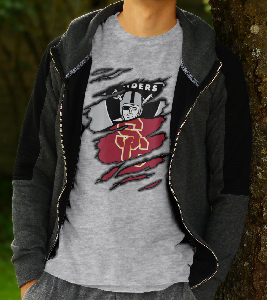 Raiders USC Trojans Crossover T-Shirt