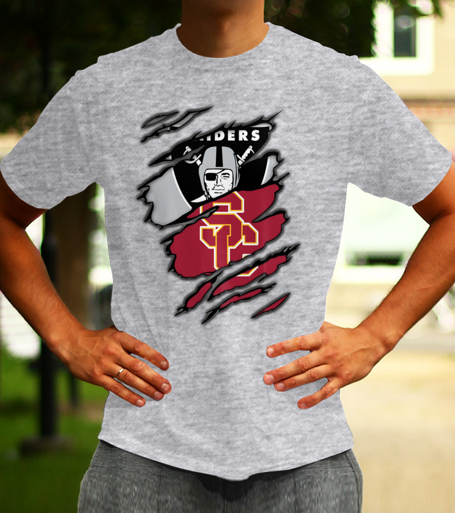 Raiders USC Trojans Crossover T-Shirt