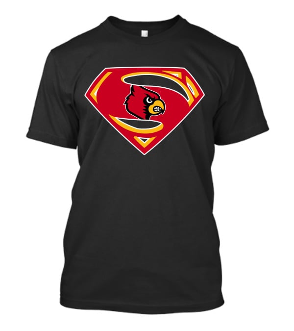Superman Logo With Cardinals Bird Emblem T-Shirt