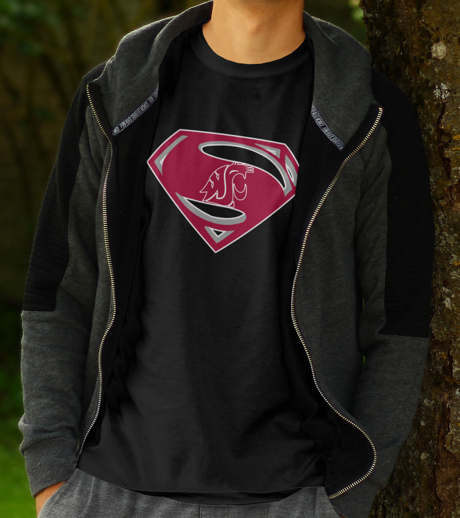 Washington State University Cougars Superman T-Shirt