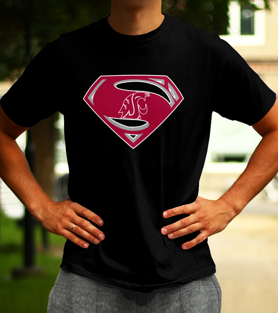 Washington State University Cougars Superman T-Shirt