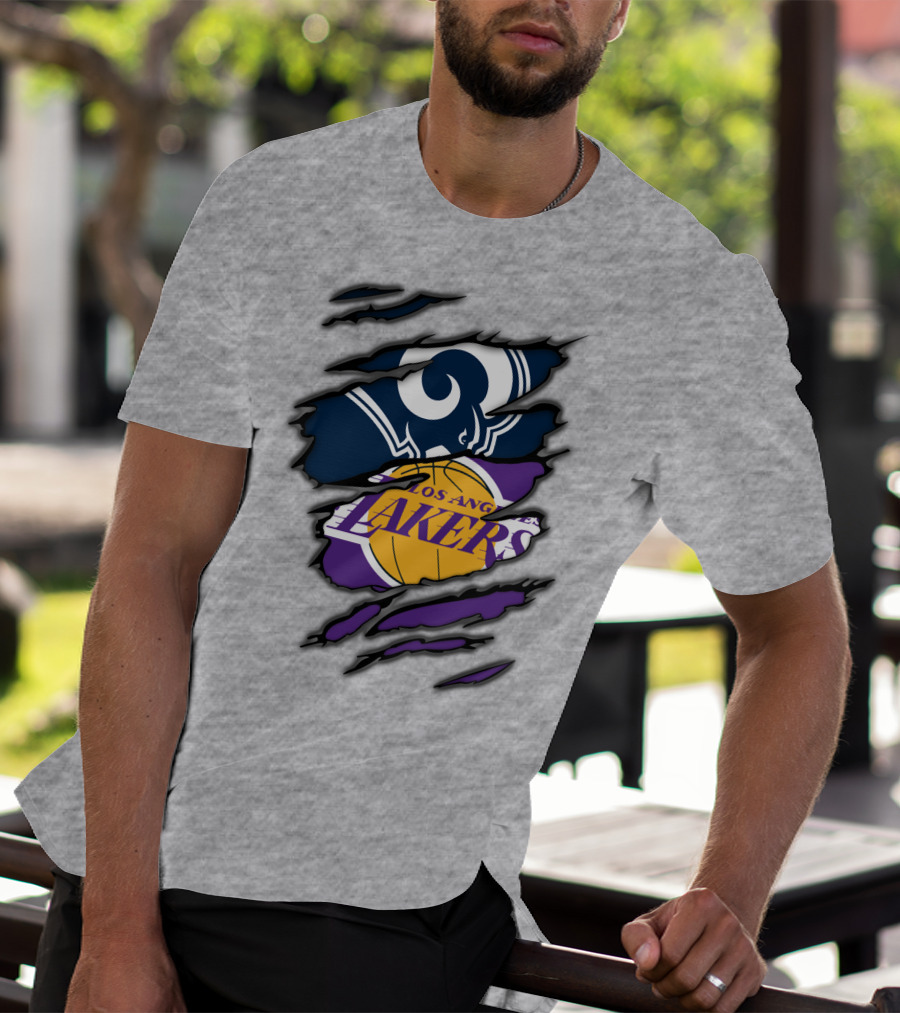 Los Angeles Rams Lakers NFL NBA Crossover T-Shirt