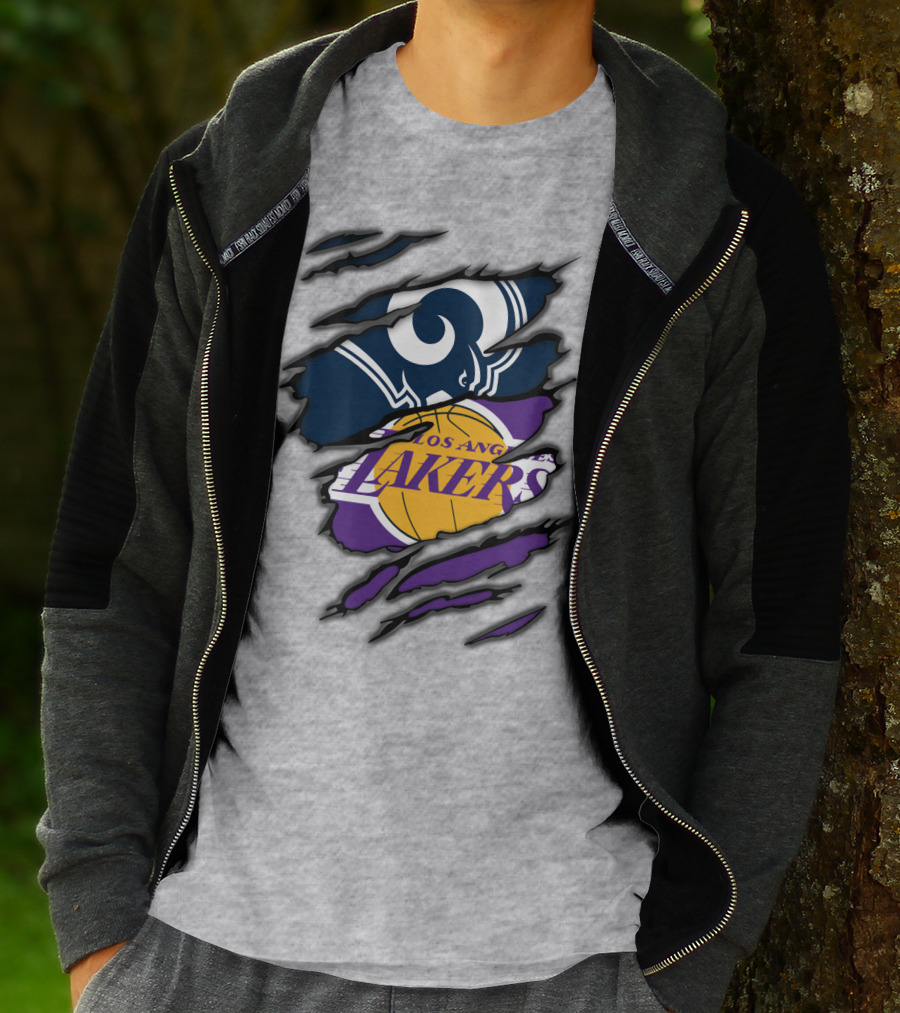 Los Angeles Rams Lakers NFL NBA Crossover T-Shirt