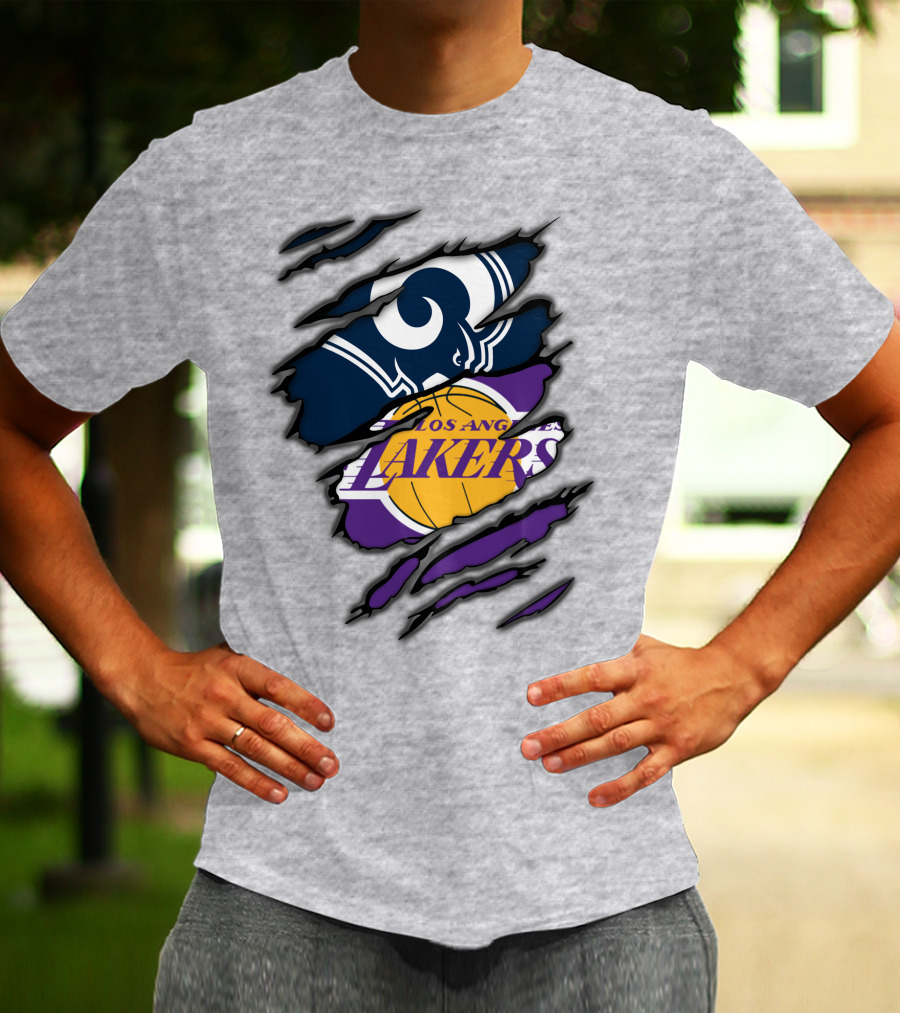 Los Angeles Rams Lakers NFL NBA Crossover T-Shirt