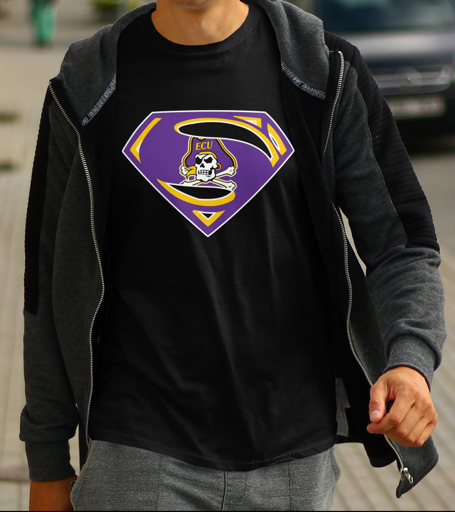 ECU Pirates Superman T-Shirt