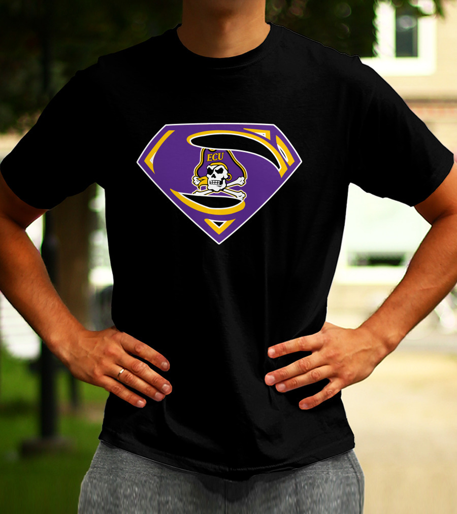 ECU Pirates Superman T-Shirt