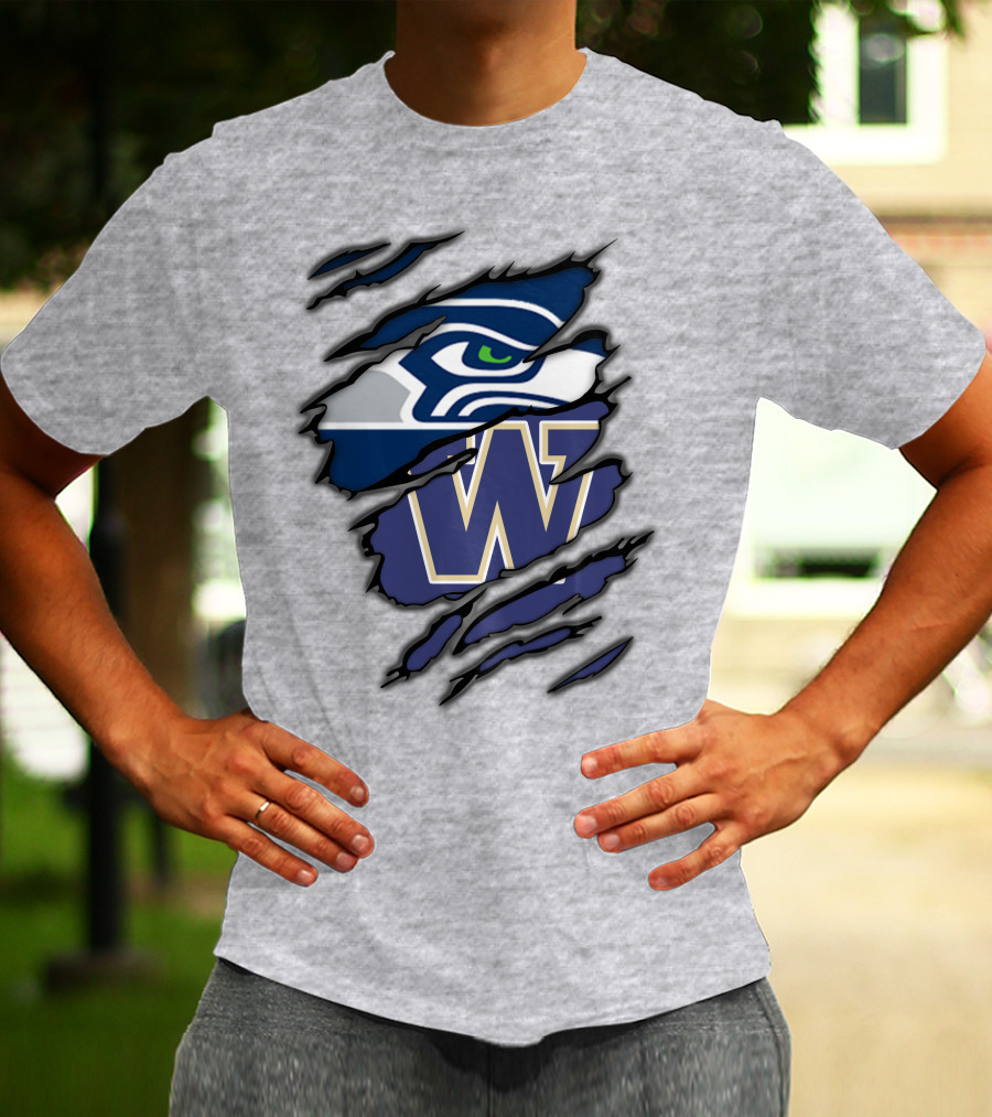 Seahawks Huskies W Logo Combo T-Shirt