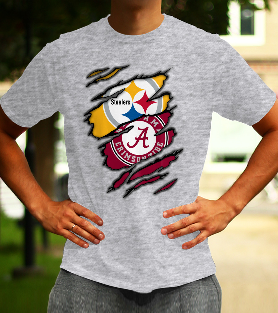 Steelers Alabama Crimson Tide Rip T-Shirt