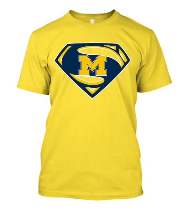 Michigan Wolverines Superman Logo Mashup T-Shirt