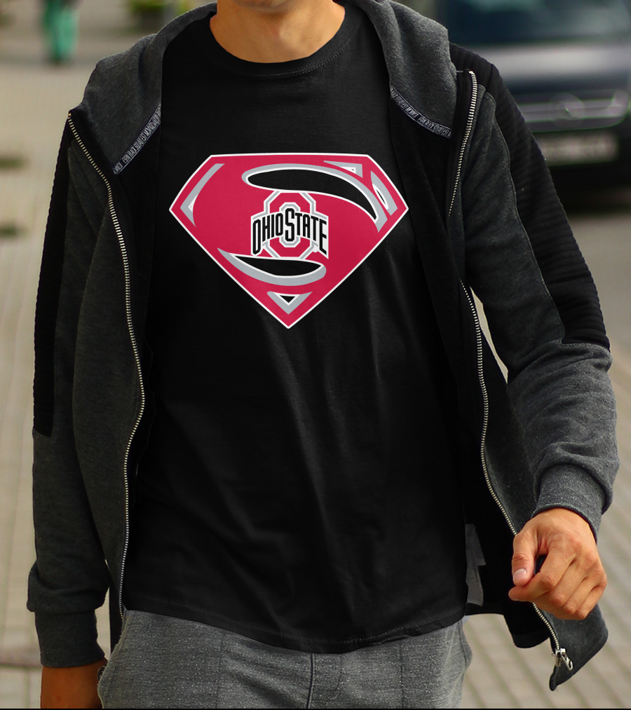 Superman Logo Ohio State Buckeyes Emblem T-Shirt