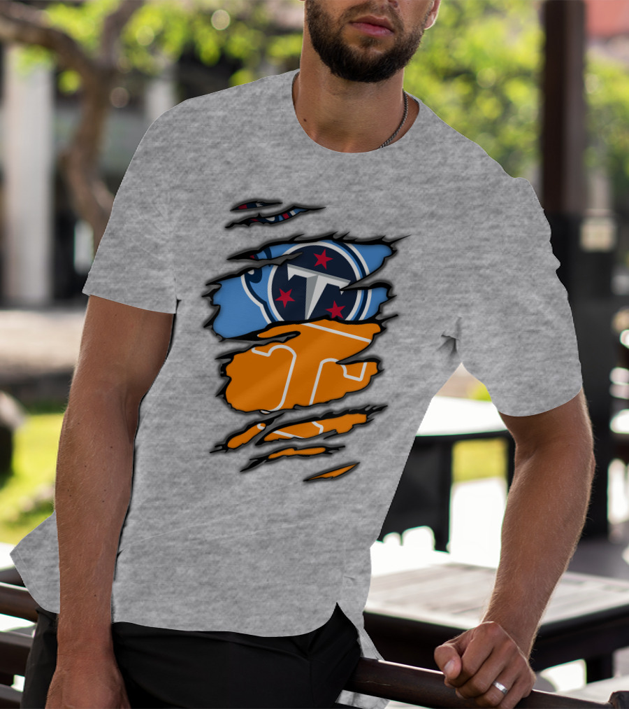 Tennessee Titans And Vols Logo Mashup T-Shirt