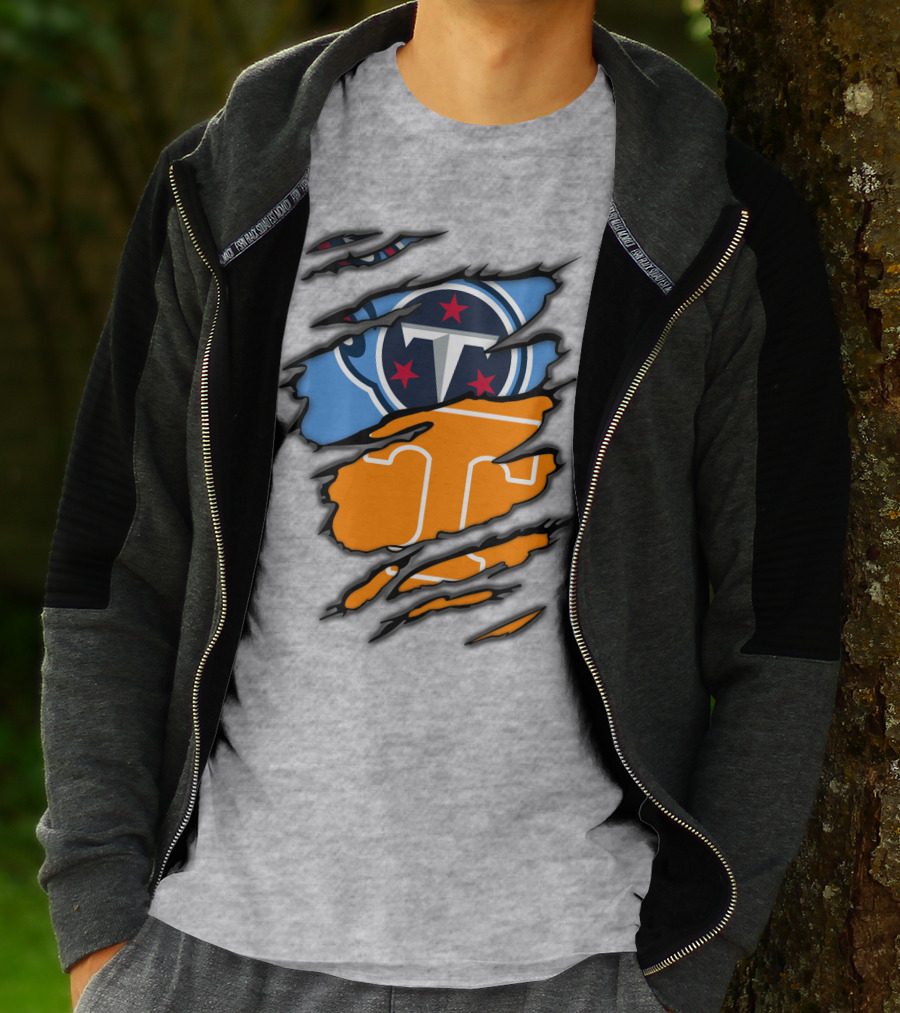 Tennessee Titans And Vols Logo Mashup T-Shirt