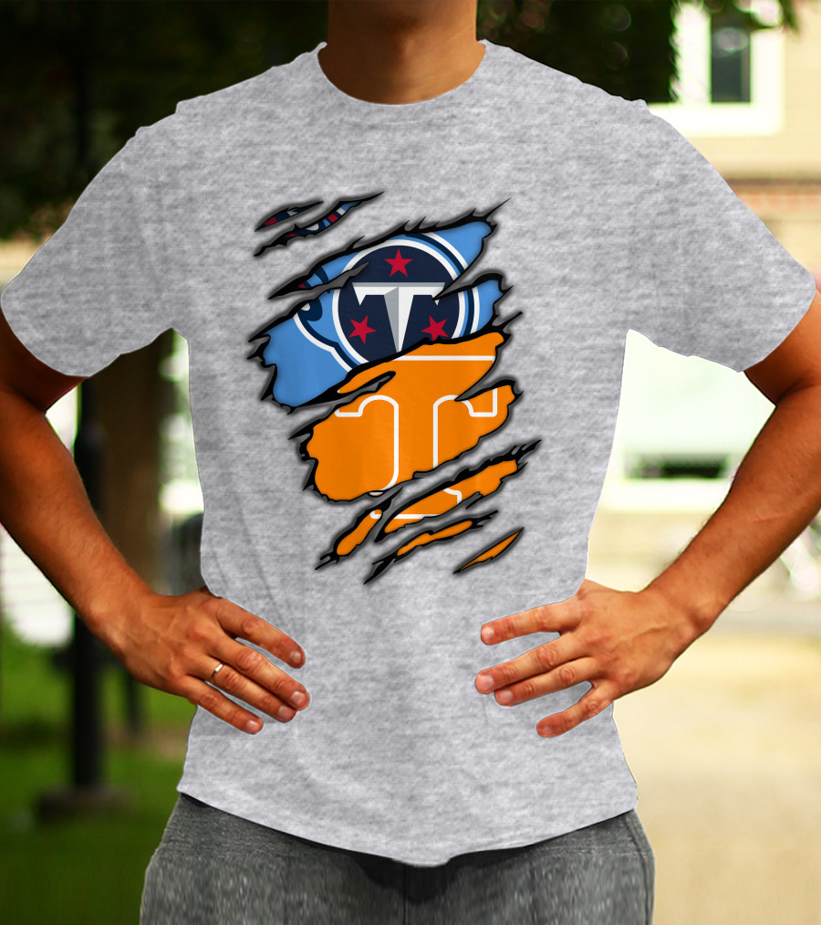 Tennessee Titans And Vols Logo Mashup T-Shirt