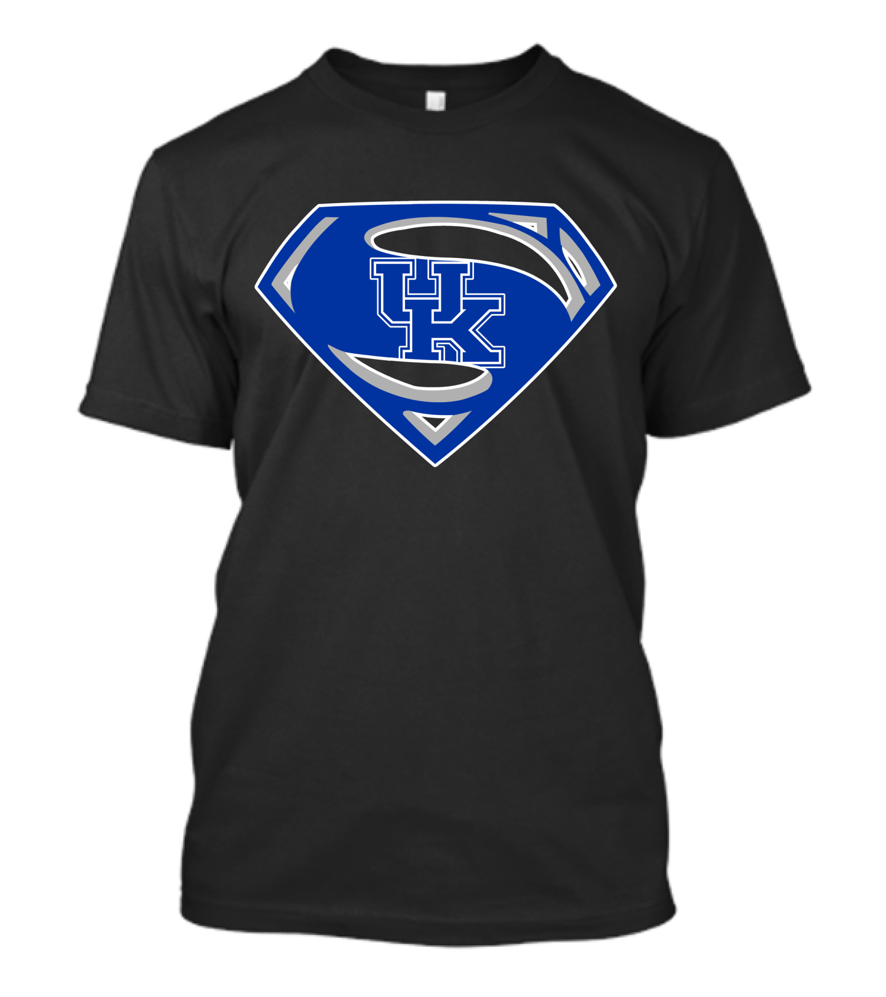 Superman UK Wildcats Logo Blue Shield T-Shirt