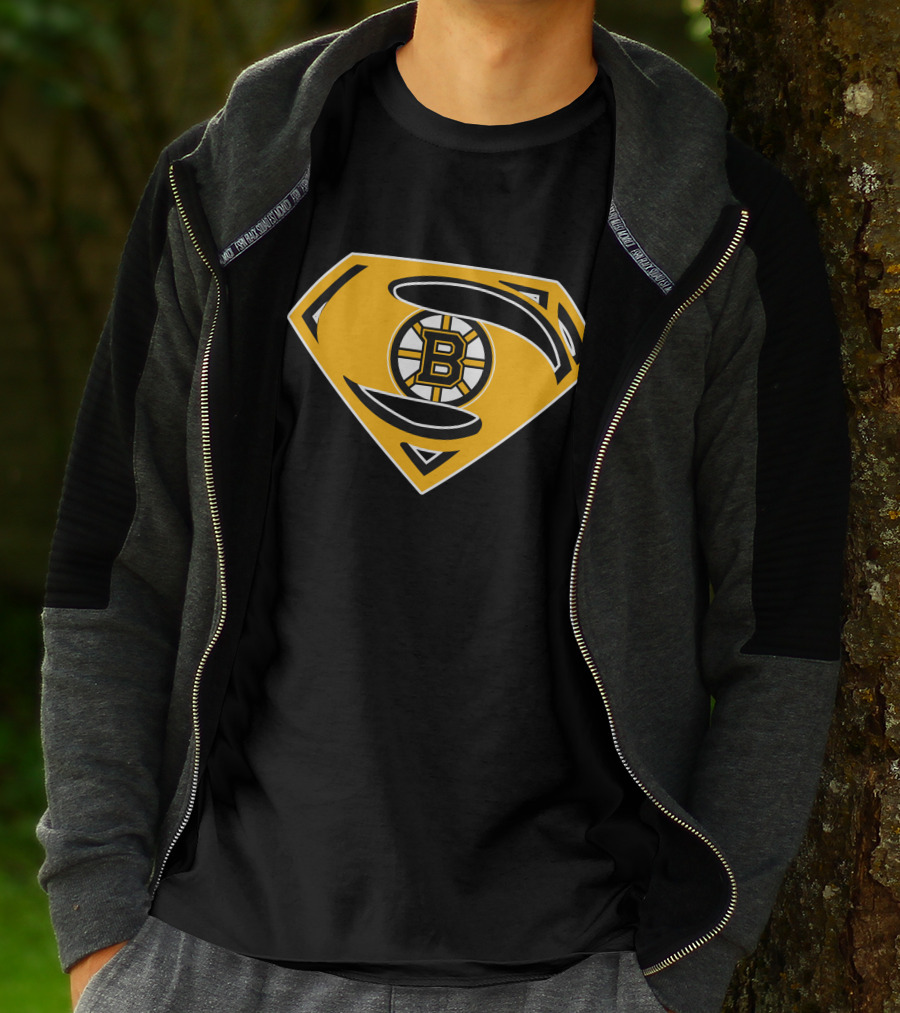 Superman Boston Bruins Iconic Emblem T-Shirt