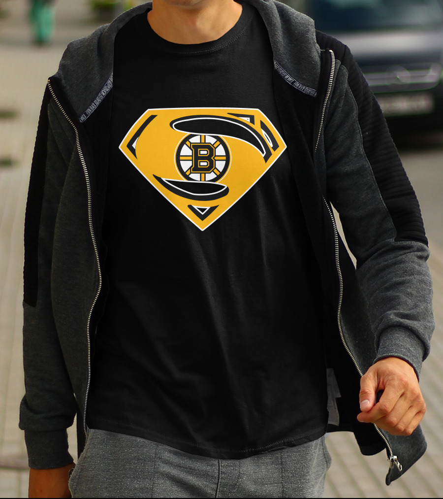 Superman Boston Bruins Iconic Emblem T-Shirt