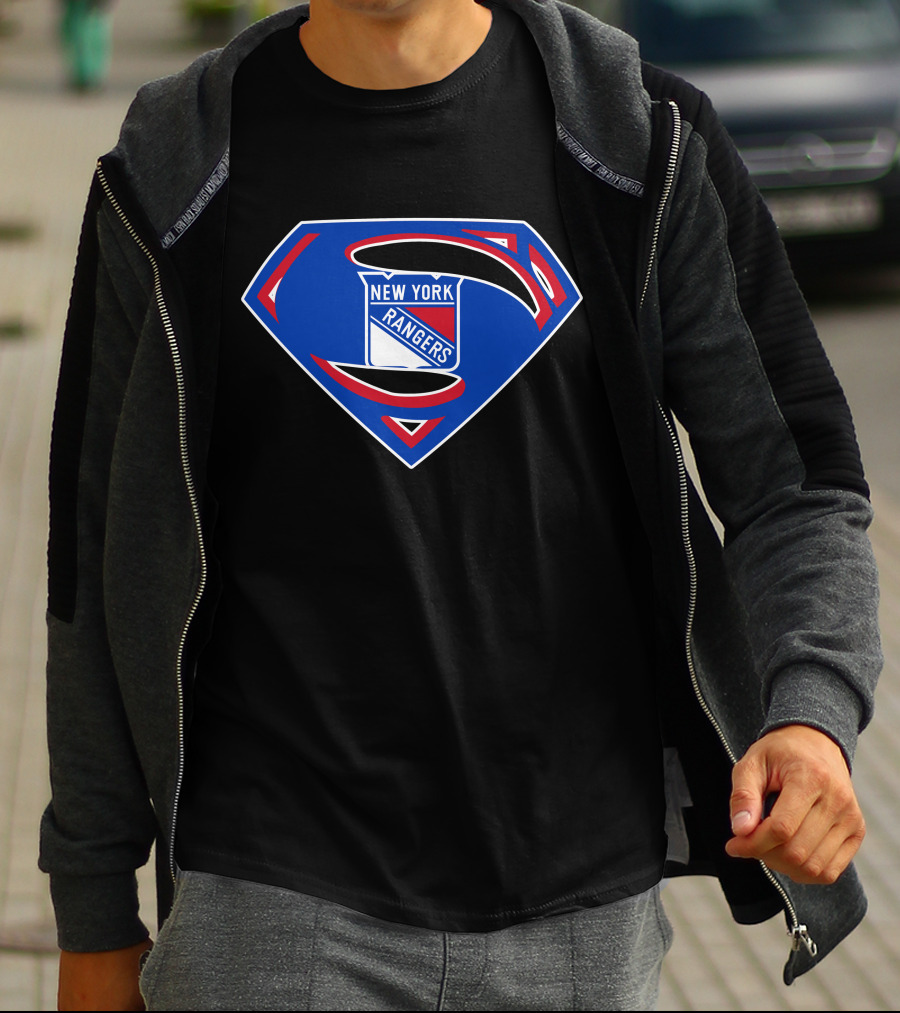 New York Rangers Superman Shield T-Shirt