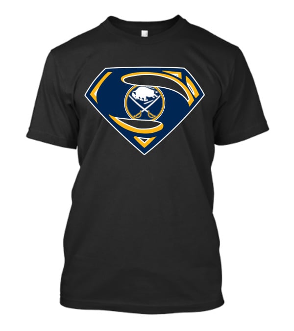 Buffalo Sabres Superman Shield Logo Combo T-Shirt