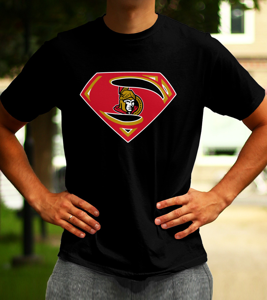 Superman Ottawa Senators Logo Shield T-Shirt
