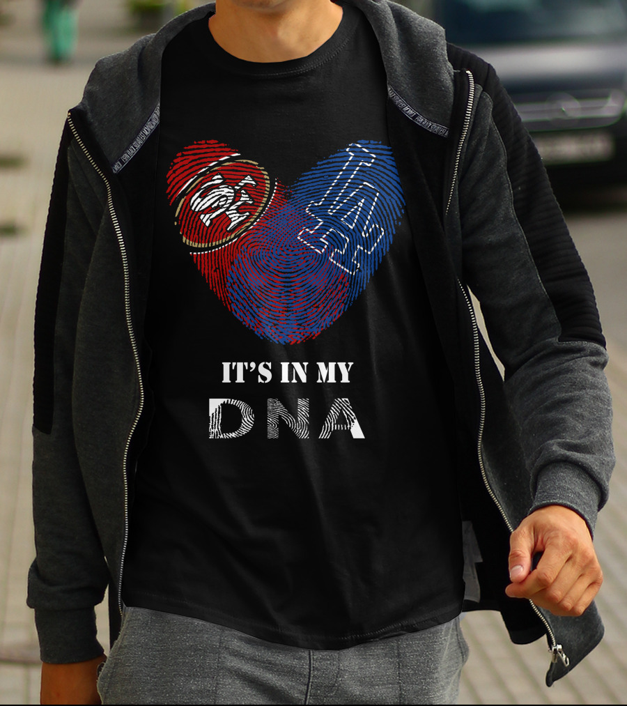 49ers Dodgers Heart It's In My Dna T-Shirt