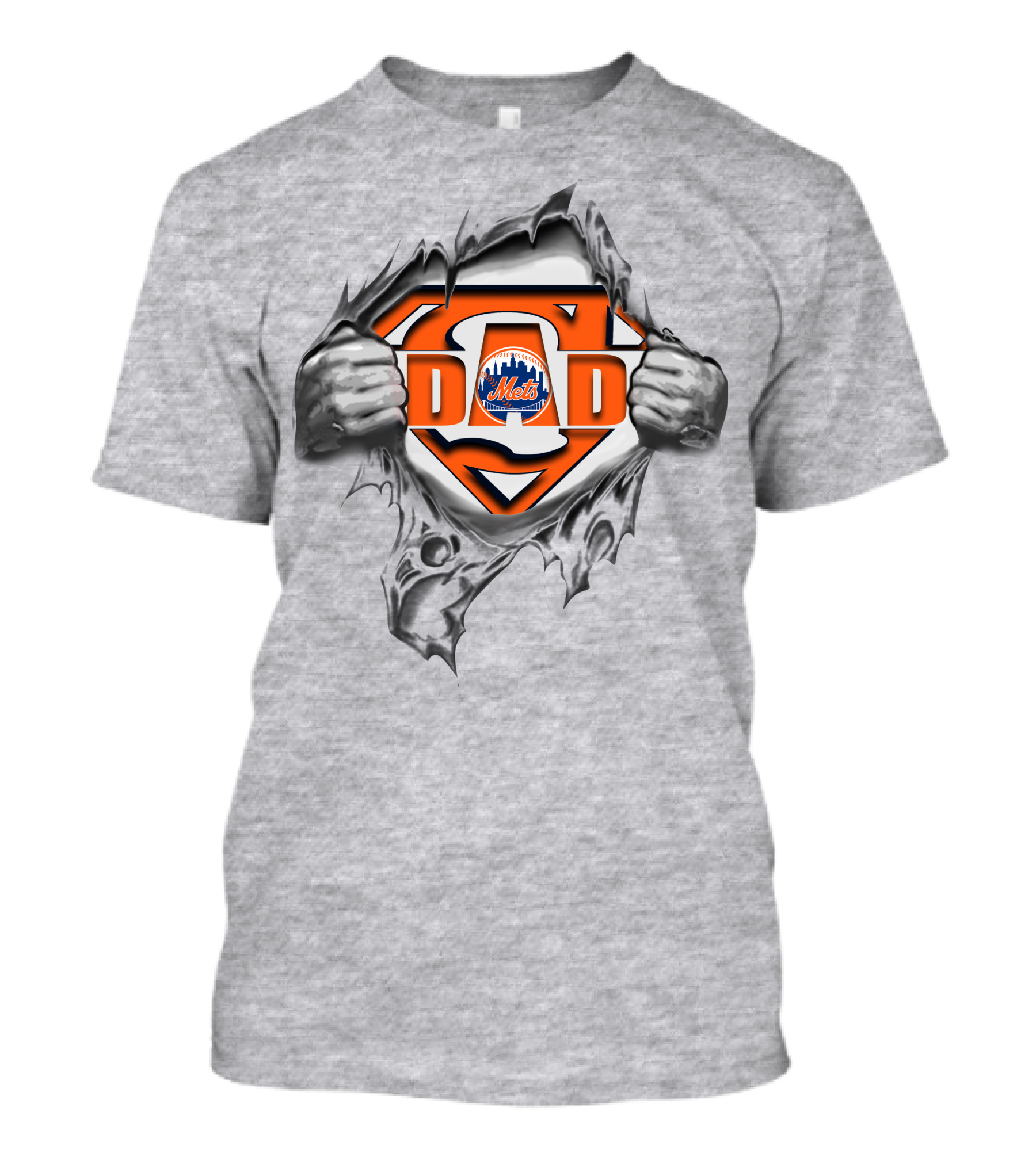 New York Mets Dad Super Hero T-Shirt