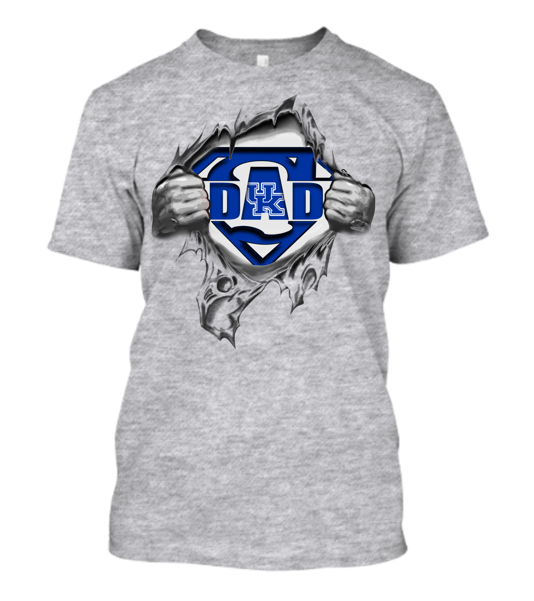 Kentucky Wildcats Dad Superhero Blue Uk T-Shirt