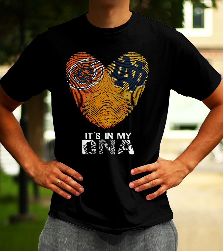 Bears Notre Dame Fingerprint Heart It's In My DNA T-Shirt