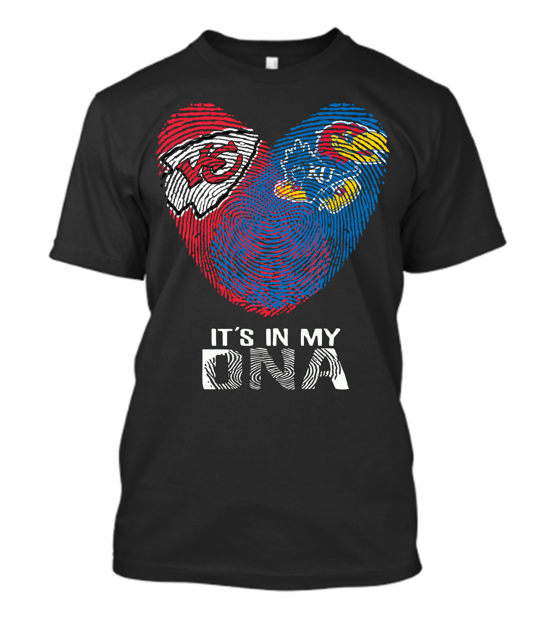 Kansas City Chiefs And Kansas Jayhawks It's In My Dna T-Shirt