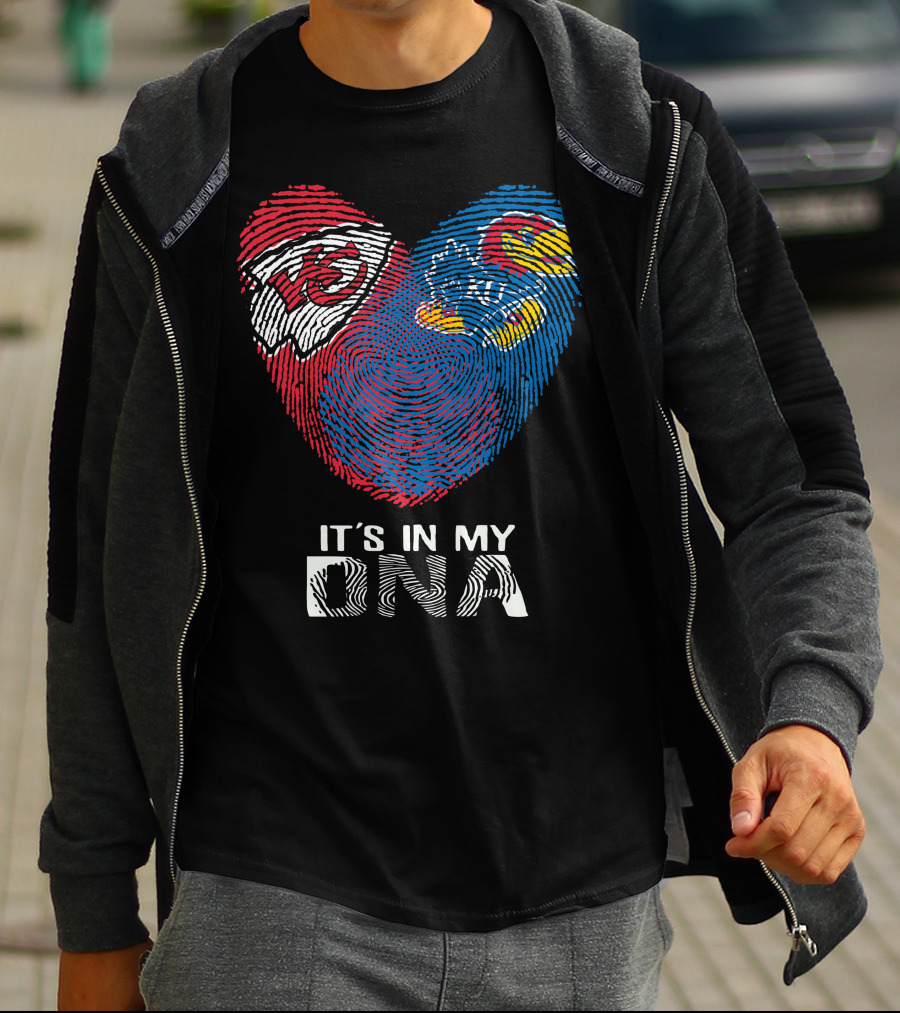 Kansas City Chiefs And Kansas Jayhawks It's In My Dna T-Shirt
