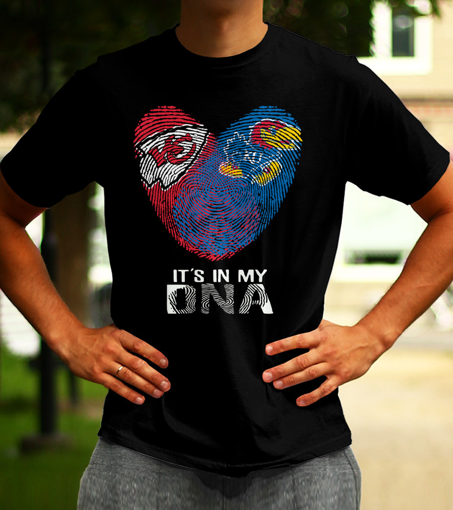 Kansas City Chiefs And Kansas Jayhawks It's In My Dna T-Shirt