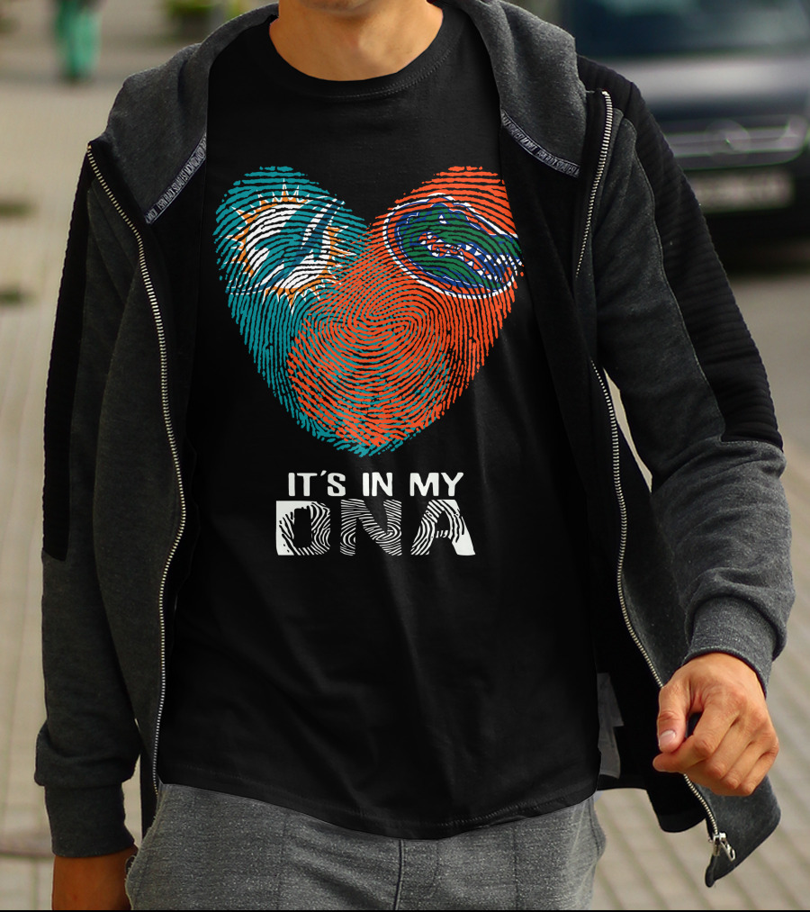 Miami Dolphins Florida Gators It's In My DNA T-Shirt