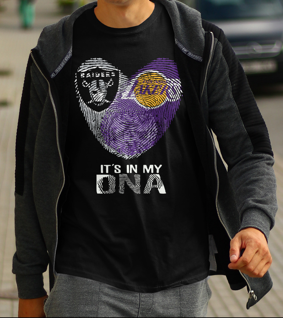 Raiders Los Angeles Lakers It's In My DNA T-Shirt