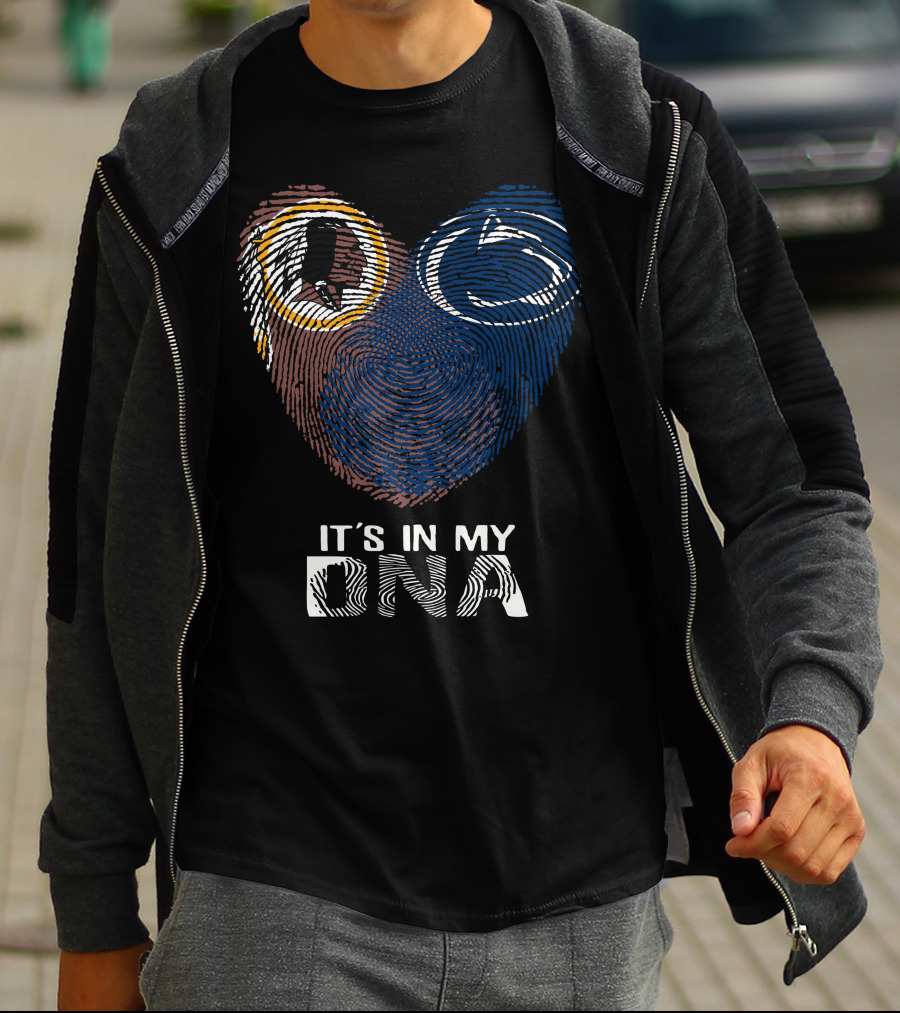 Redskins Penn State It's In My Dna Fingerprint Heart T-Shirt