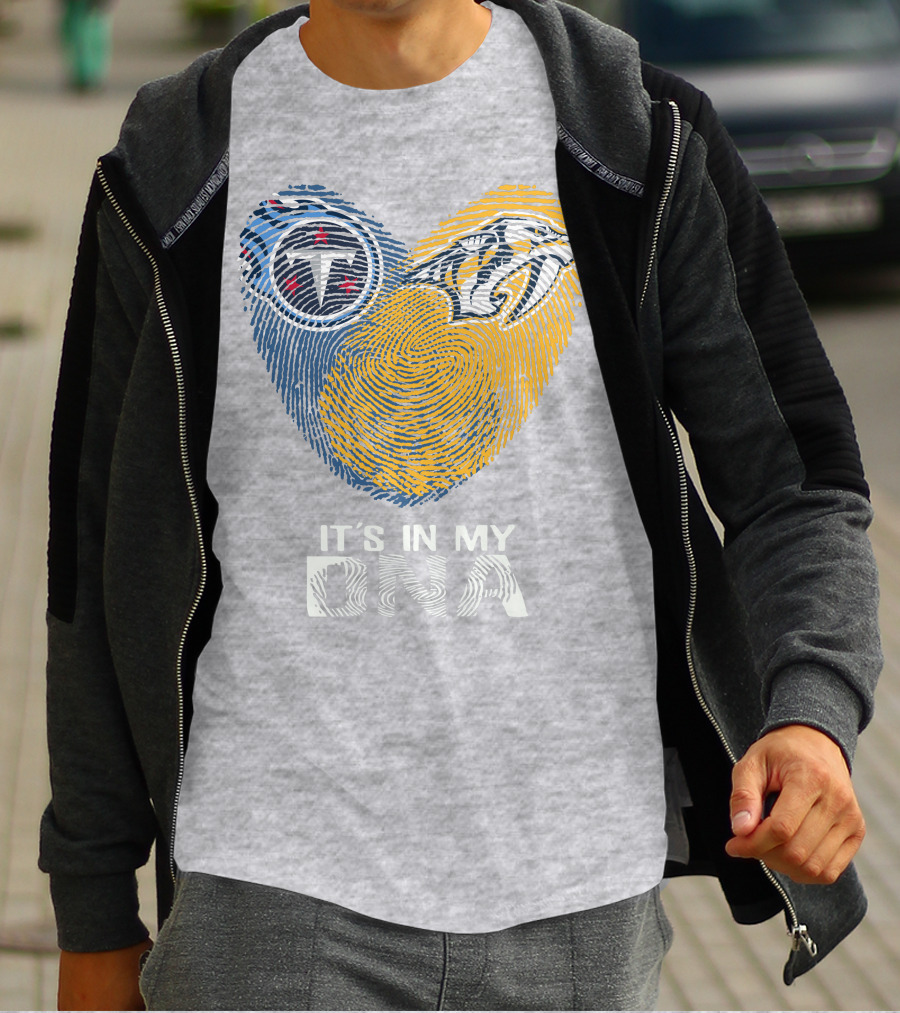 Titans Predators It's In My DNA Fingerprint Heart T-Shirt