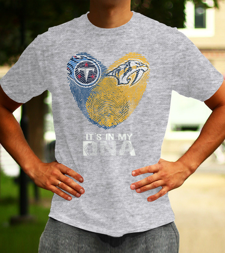 Titans Predators It's In My DNA Fingerprint Heart T-Shirt